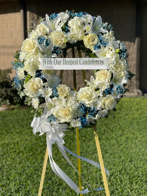 Yellow and White Funeral Basket